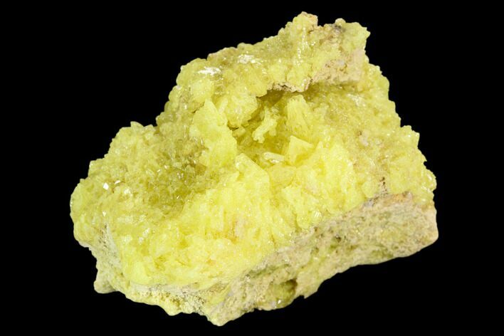 Sulfur Crystal Cluster on Matrix - Nevada #129732